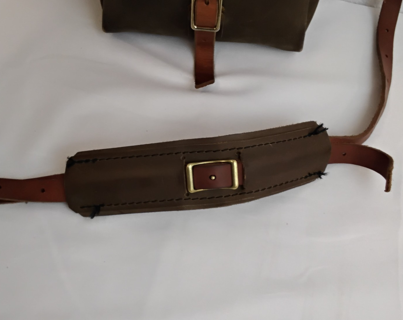 Goertzen Adventure Equipment Leather Field Bag Brown Montana Handmade #J5743