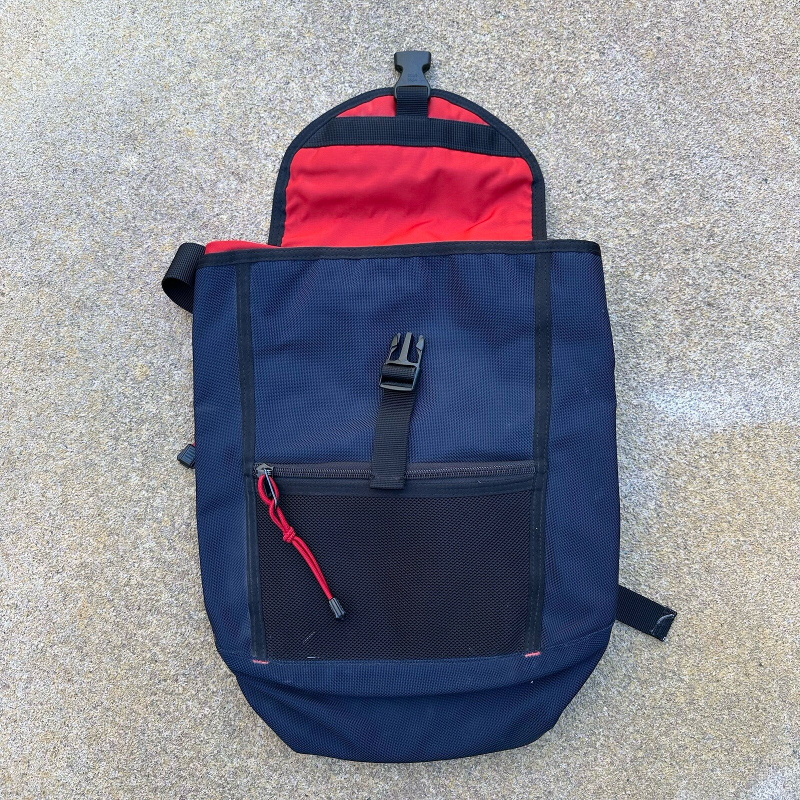 Luggage Label Japan Small Compact Navy Blue Backpack 13” X 13” X 4”