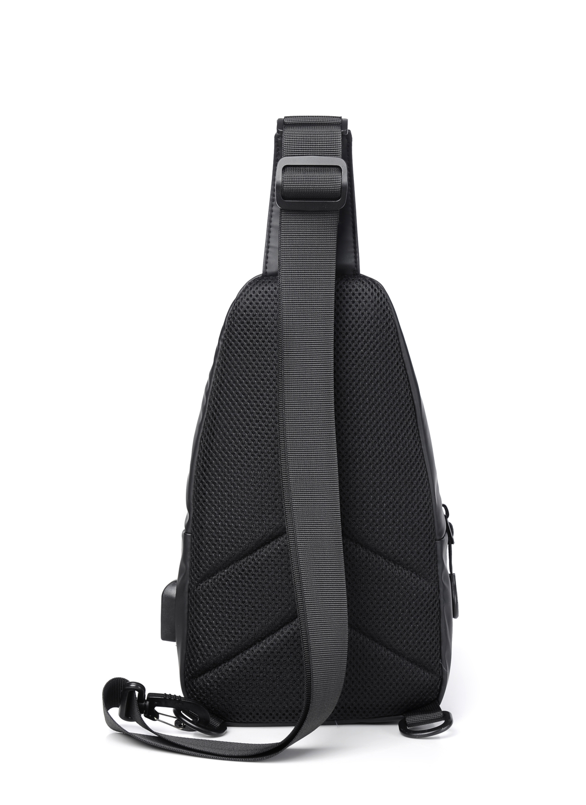 Men’s Sling Backpack Waterproof Anti-theft Shoulder Crossbody Bag Chest USB Port