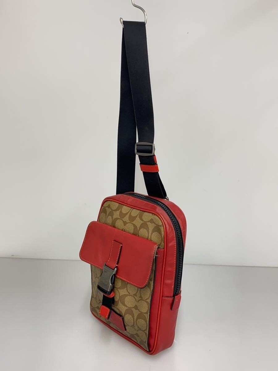 Coach Shoulder Bag Red Total Pattern J2221-CF454 Used