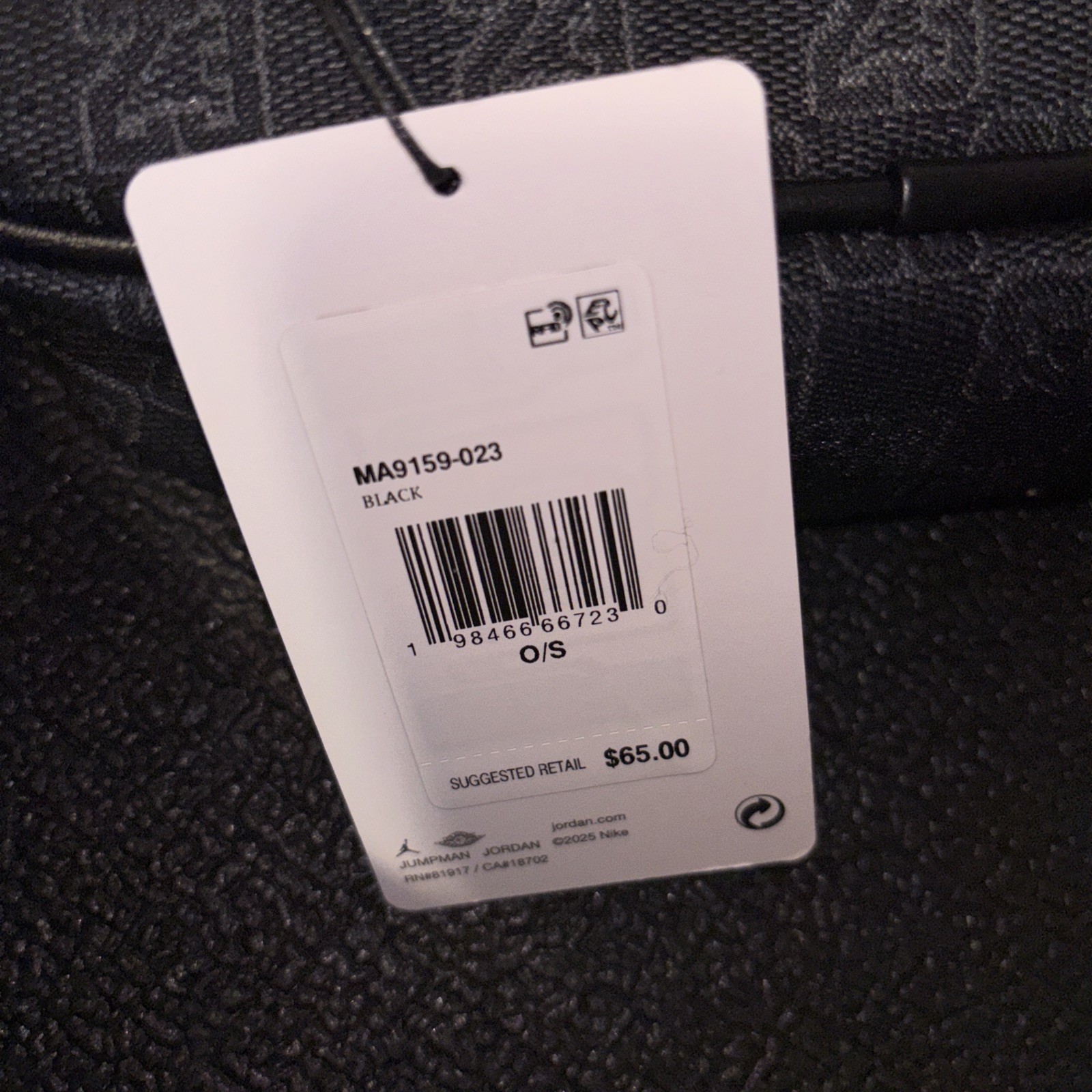 Nike Jordan Crossbody Camera Bag Black Monogram MA9159-023