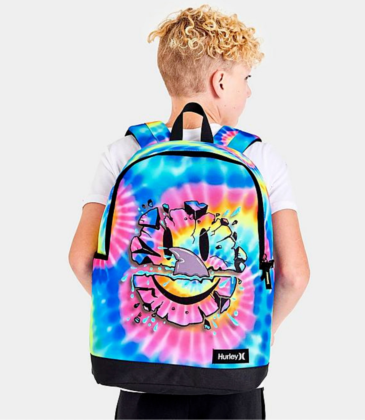 HURLEY GRAPHIC SCHOOL Backpack Book PINK BLUE VOLT Bag LAPTOP SLEEVE NEW $55