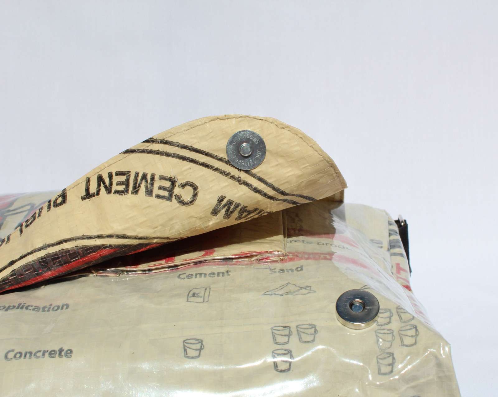 Elephant Brand Large Recycled Messenger Bags made from Cement Bags in Cambodia