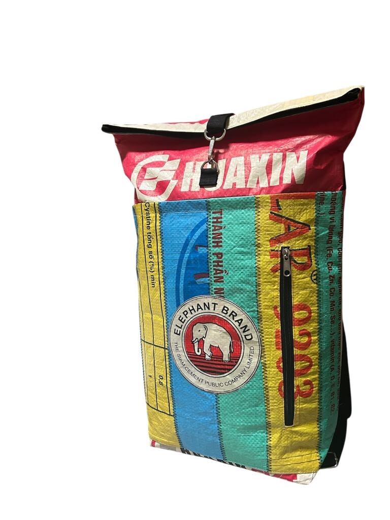 Fair Trade Recycled Patch Style Duffle Backpack