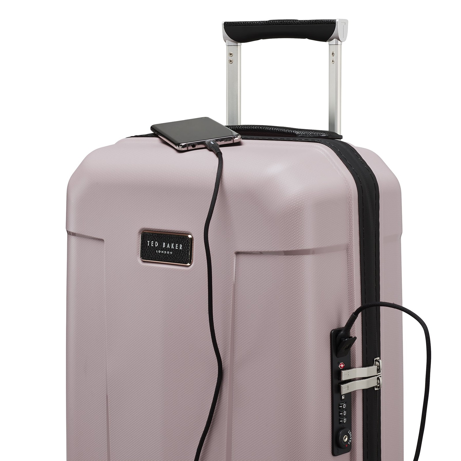 Ted Baker Flying Colours Hardside Trolley 4 Wheel Spinner, 20 Inch Carry On U2