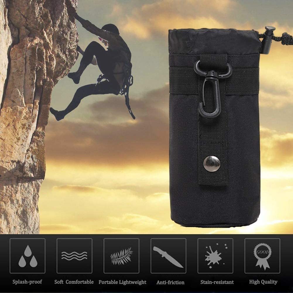Tactical Molle Nylon Water Bottle Pouch Holder for Outdoor Travel Kit Kettle Bag