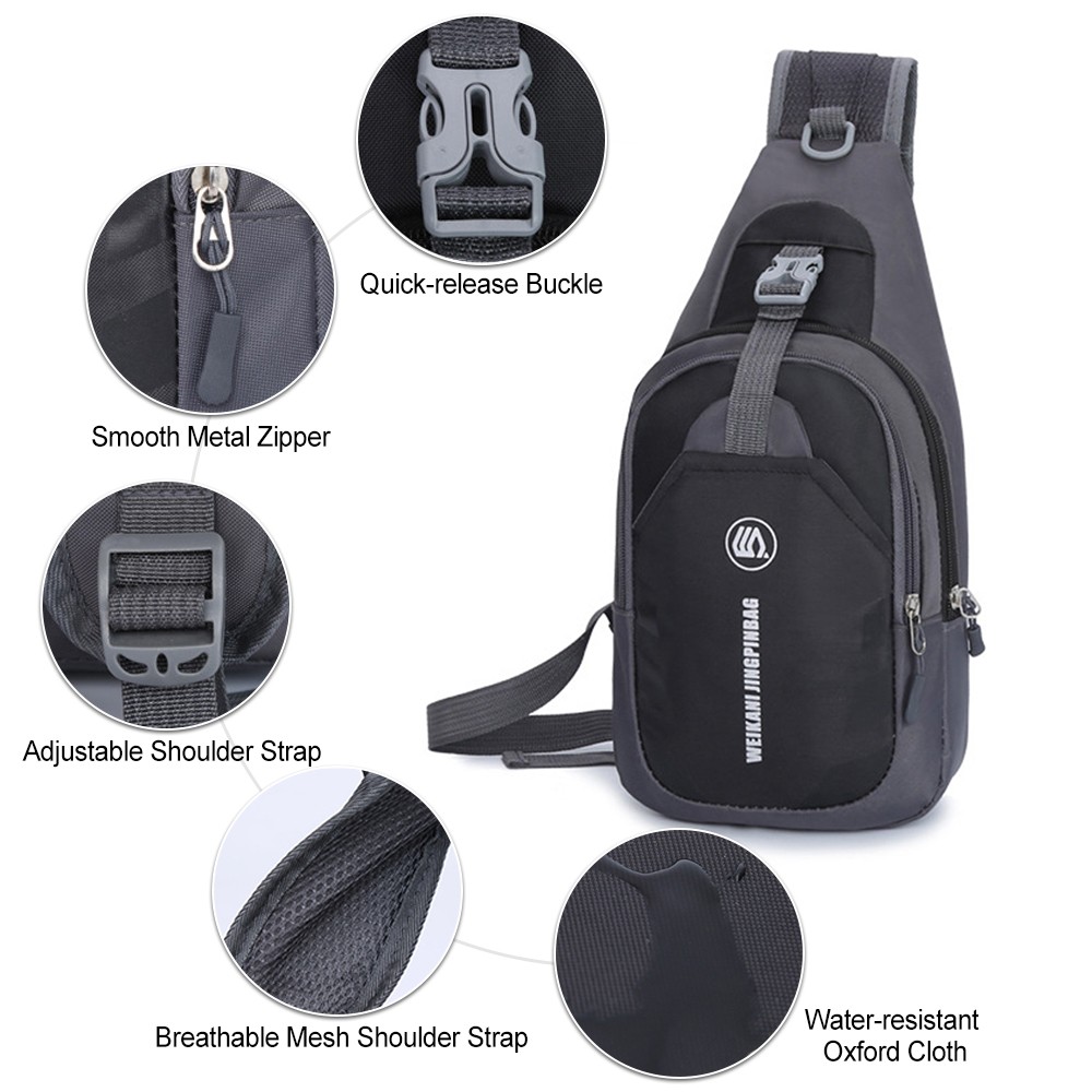 Sling Bag Chest Pack Causal Crossbody Shoulder Bag Travel Backpack Daypack LSGI