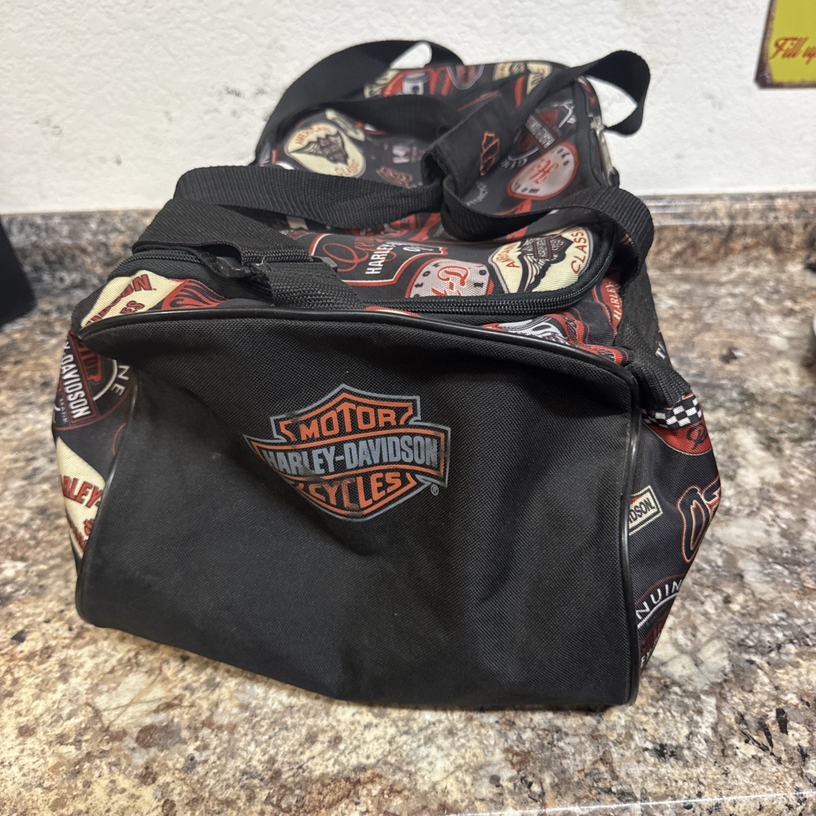 Harley-Davidson Logo All-over Print Sport Lightweight Duffel Gym Bag (20x9x10)