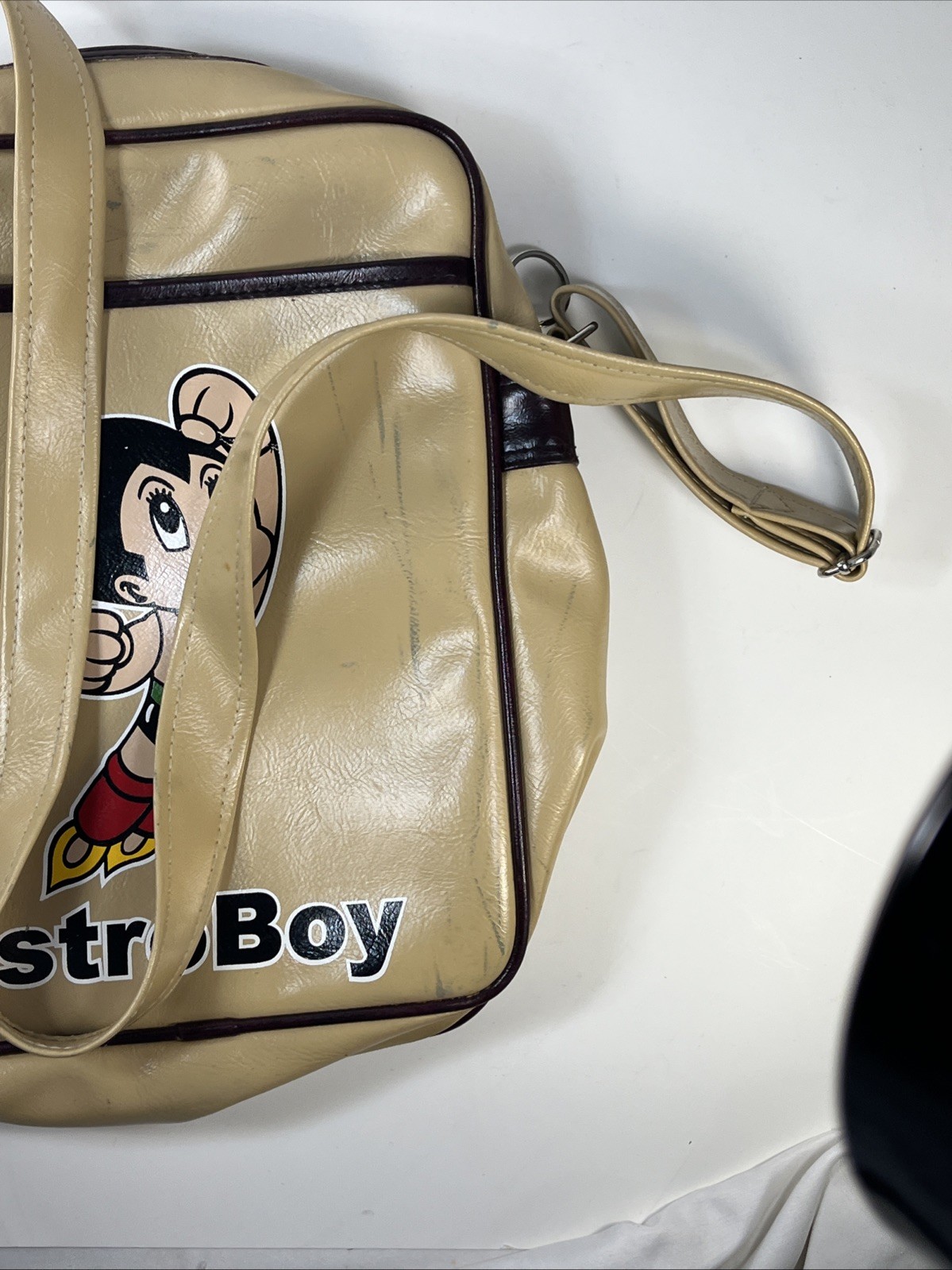 Astro Boy Backpack Vinyl Thailand used 14″ wear stains