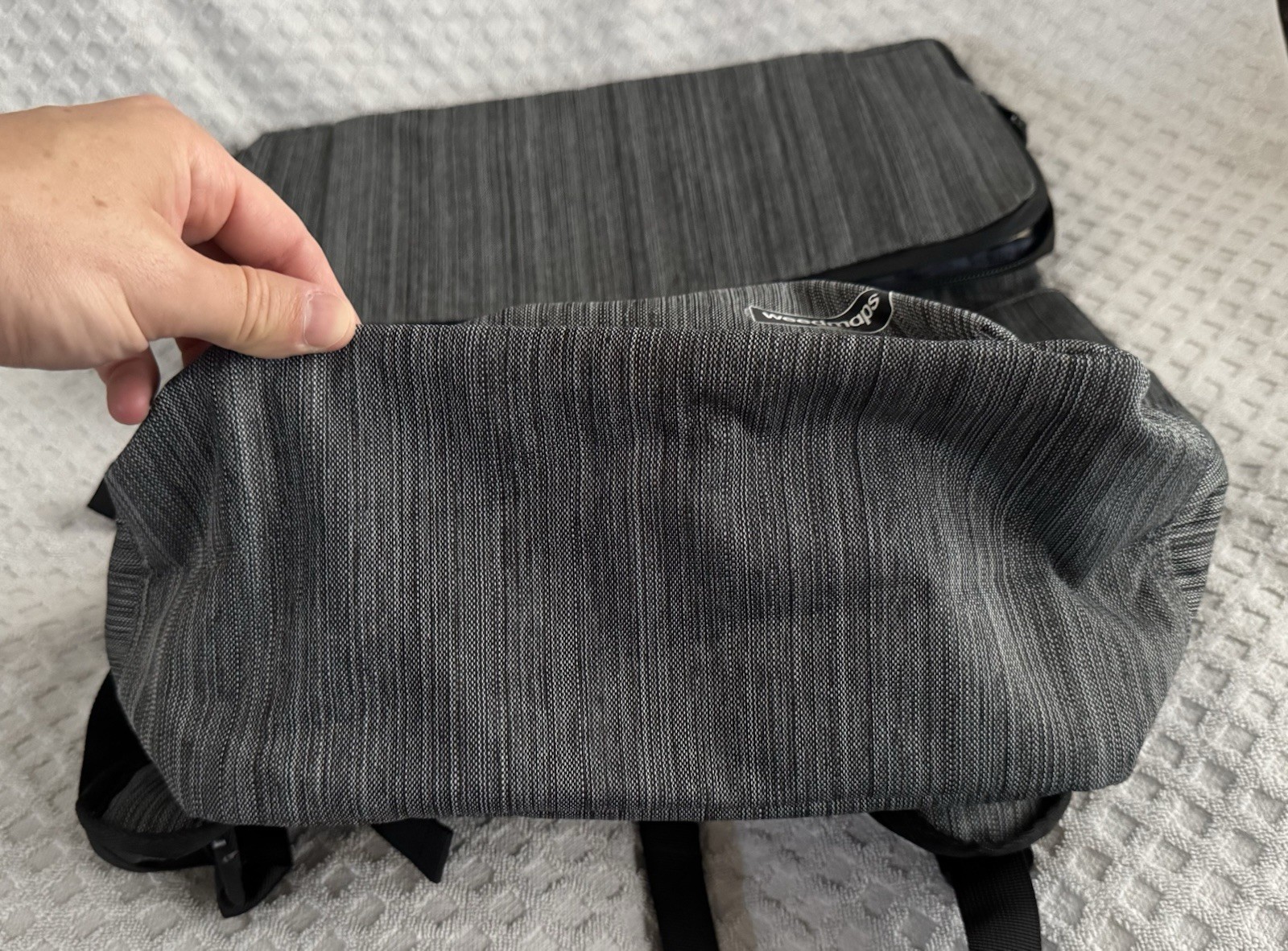 Revelry Drifter Smell Proof Rolltop 23L Backpack Striped Dark Grey Weedmaps NEW