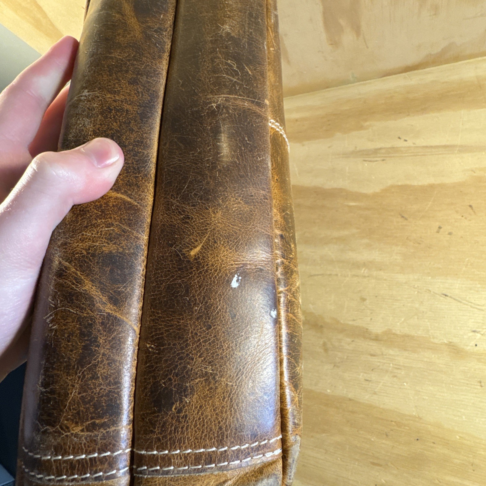 Vintage Gentleman The Clark Pilot Bag Buffalo Leather Bag Business Brown
