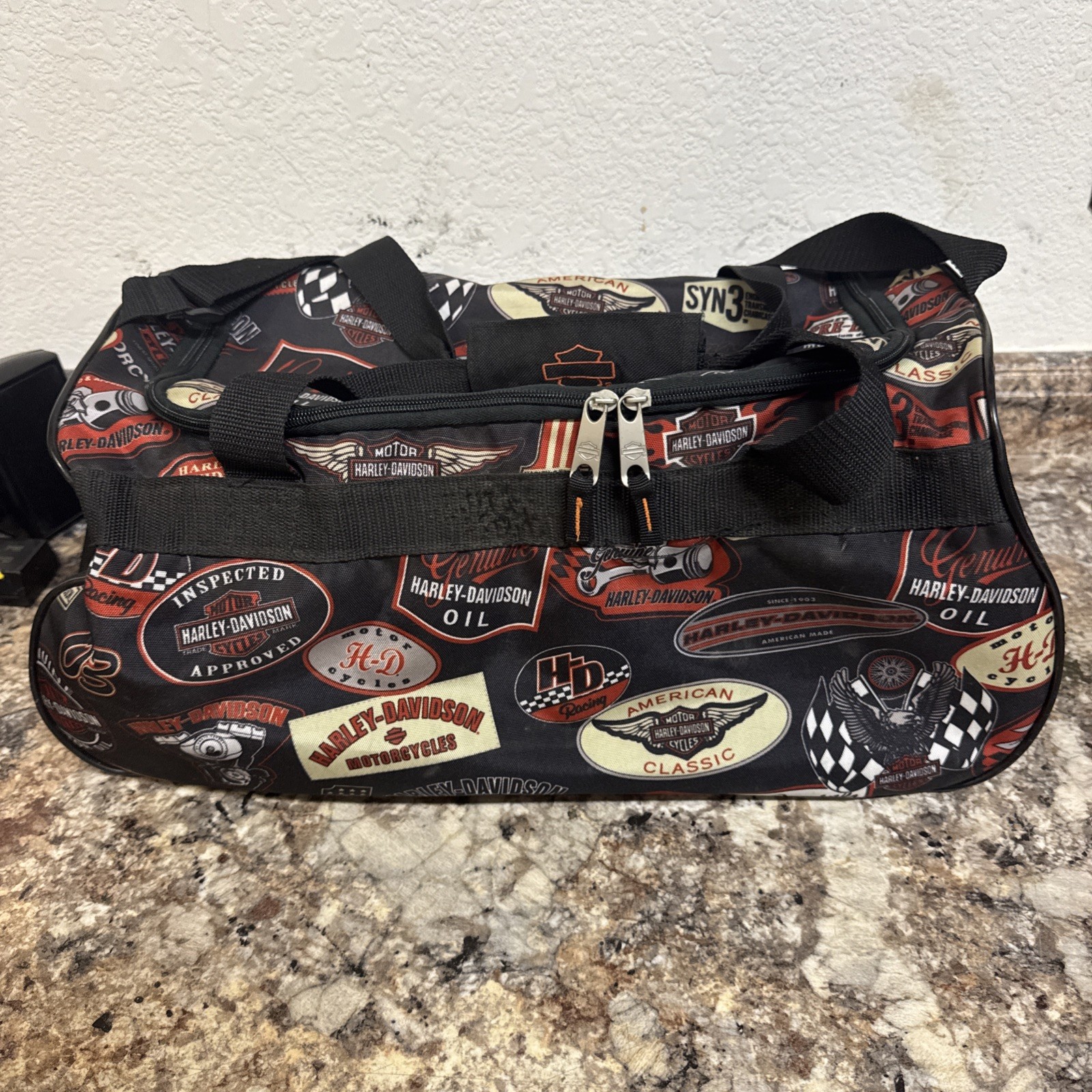 Harley-Davidson Logo All-over Print Sport Lightweight Duffel Gym Bag (20x9x10)