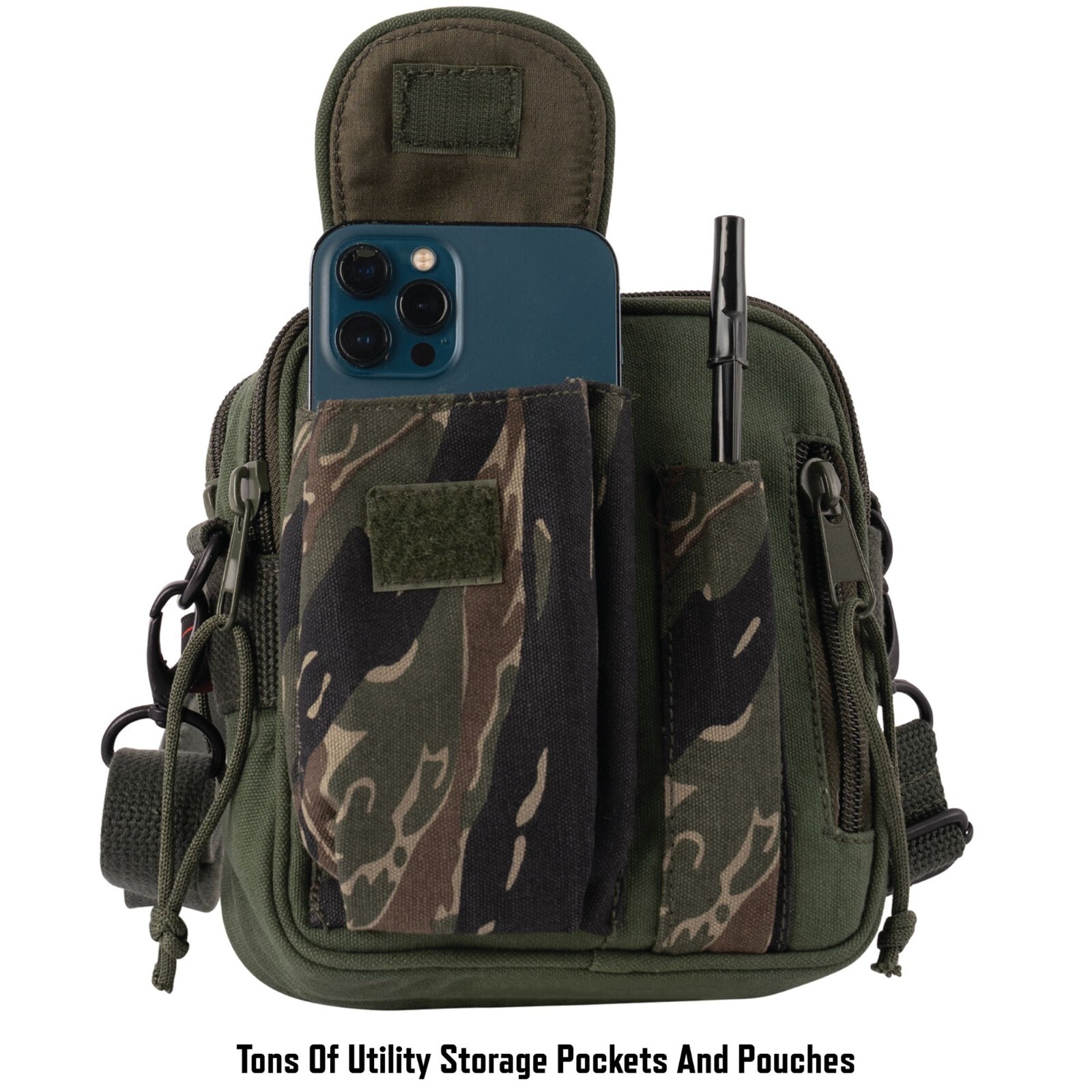 Tactical Organizer Shoulder Pouch Camo Field Bag Mini Purse Travel Camping