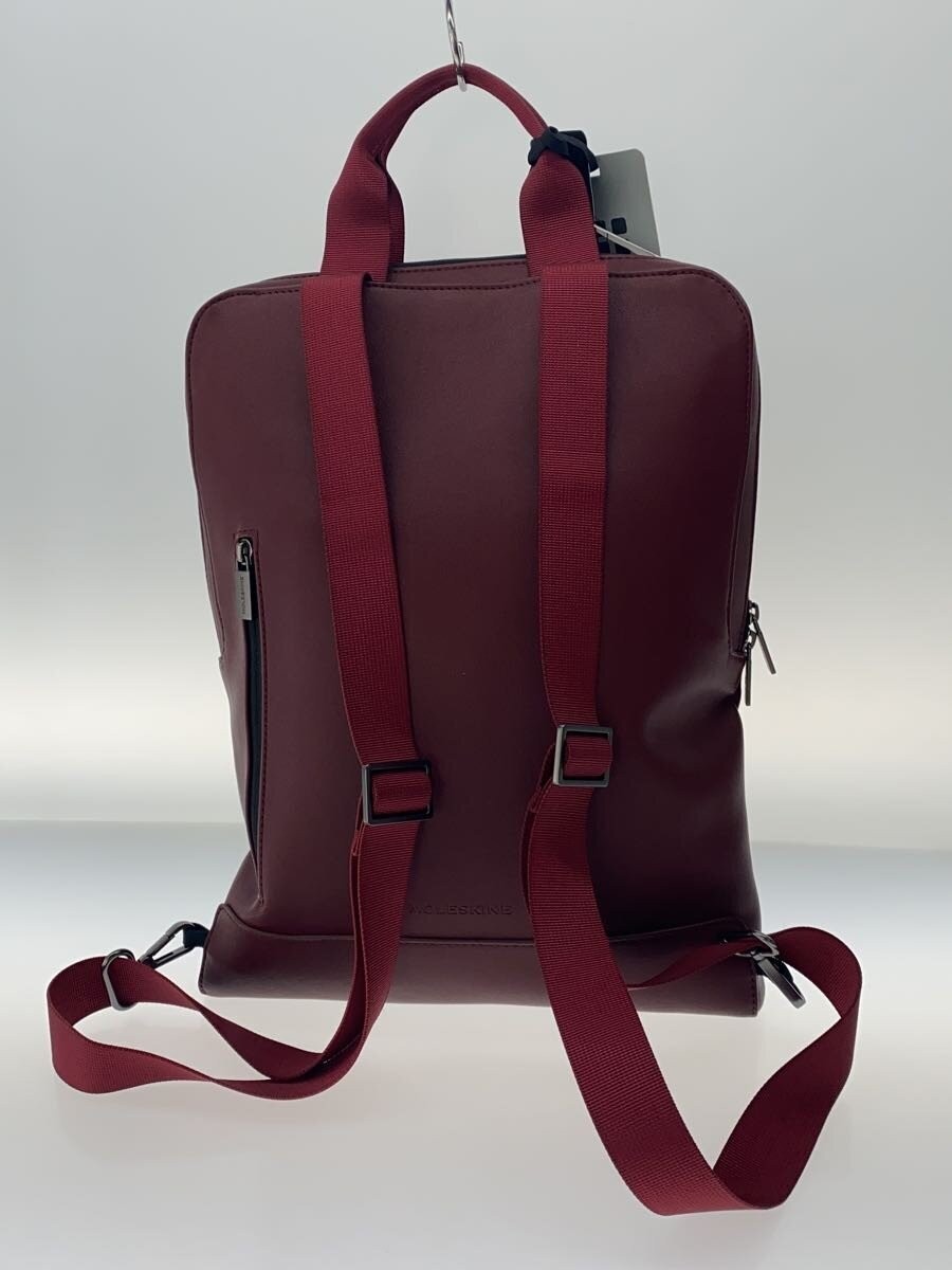 MOLESKIN Vertical Device Bag, Raspberry Red, Classic Collection, Leather Backpac