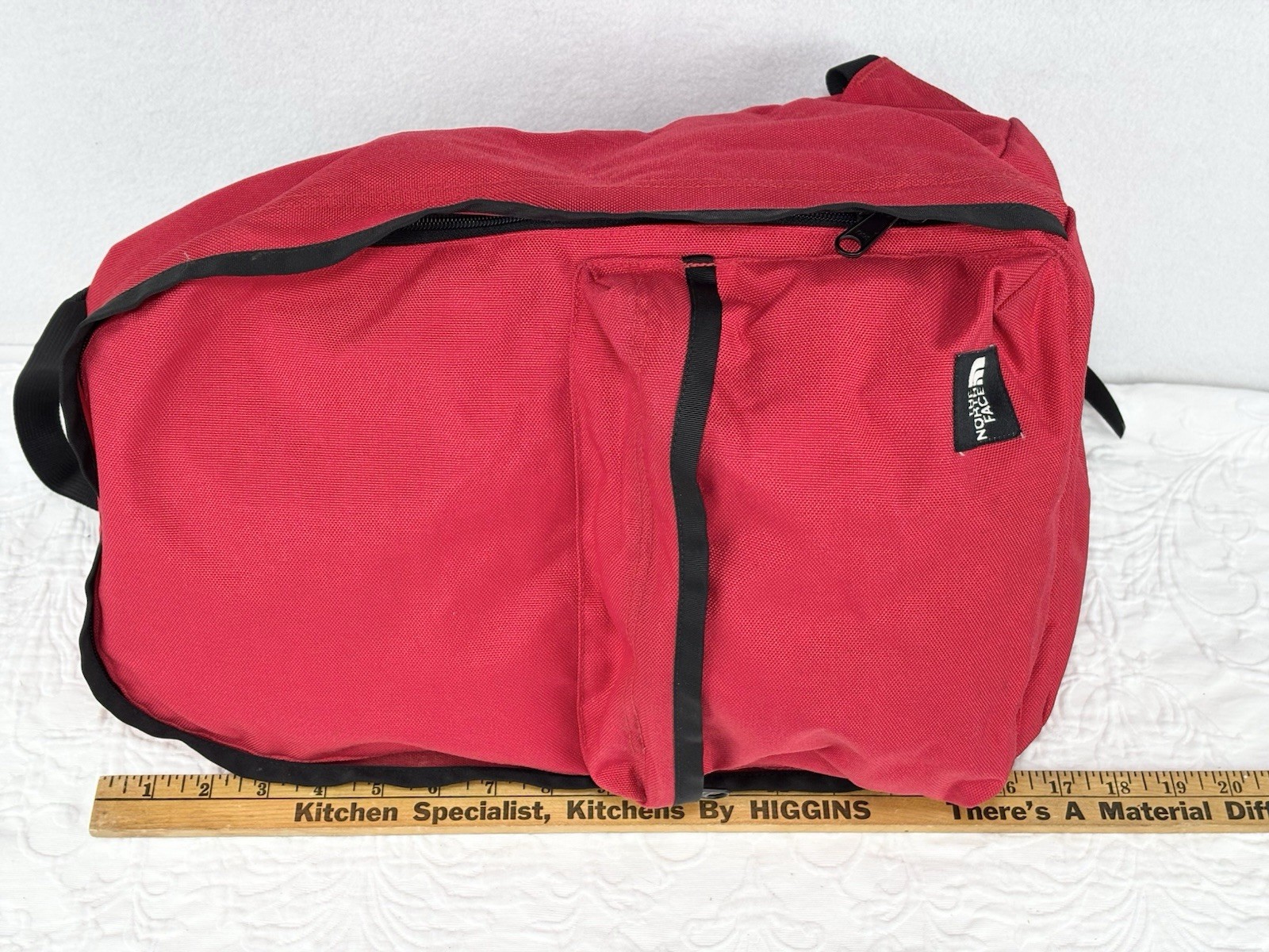 VTG 80s The North Face Backpack Red Minimalistic Design School Travel EUC