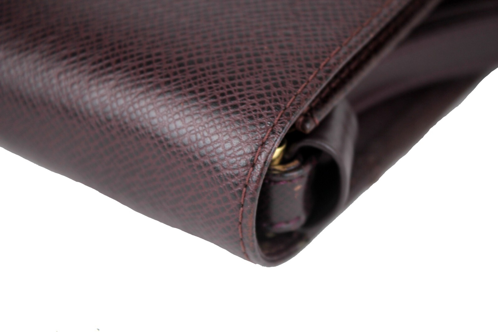 LOUIS VUITTON Taiga Brown Leather Pochette Clad Second Bag Clutch Bag Spain