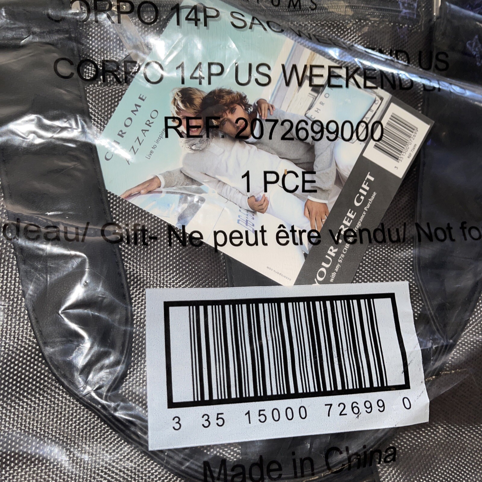 Mens Chrome Azzaro Weekender Bag XL Size Brand New