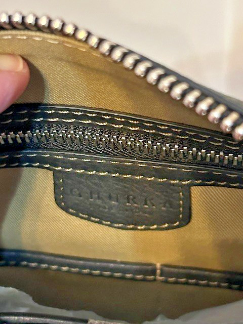 New Authentic Ghurka Black Web Stripe Canvas Leather Satchel handbag $1,395