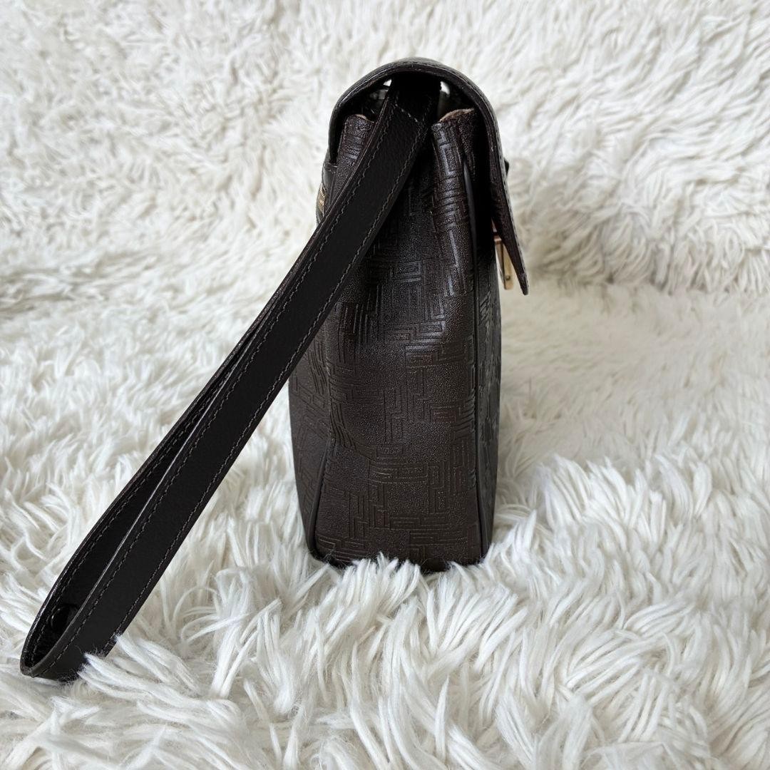 Dunhill Brown Leather Clutch Bag Men’s Vintage Formal Business Accessories