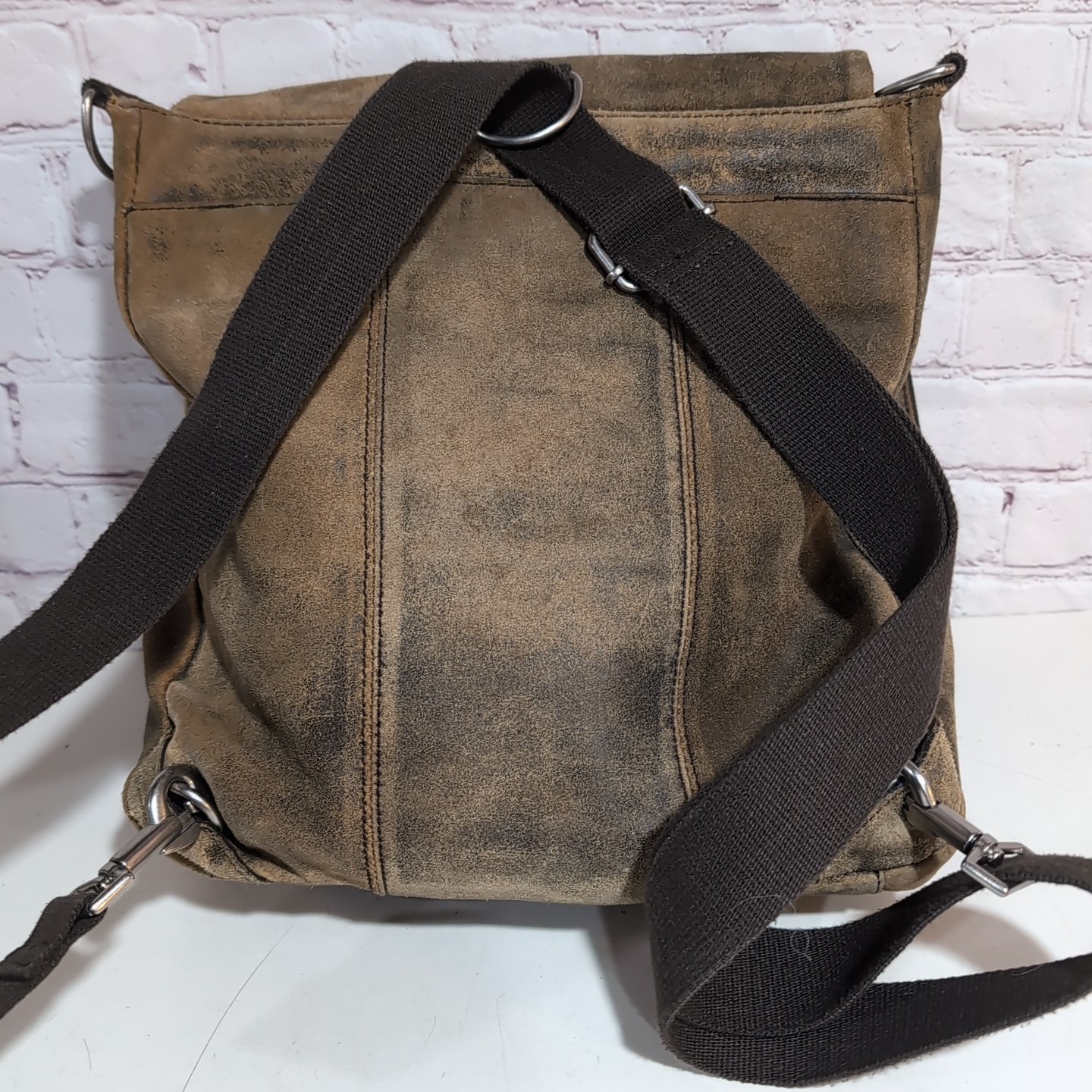 Wilson’s M.Julian Distressed Suede Leather 3 Way Convertible Crossbody Sling