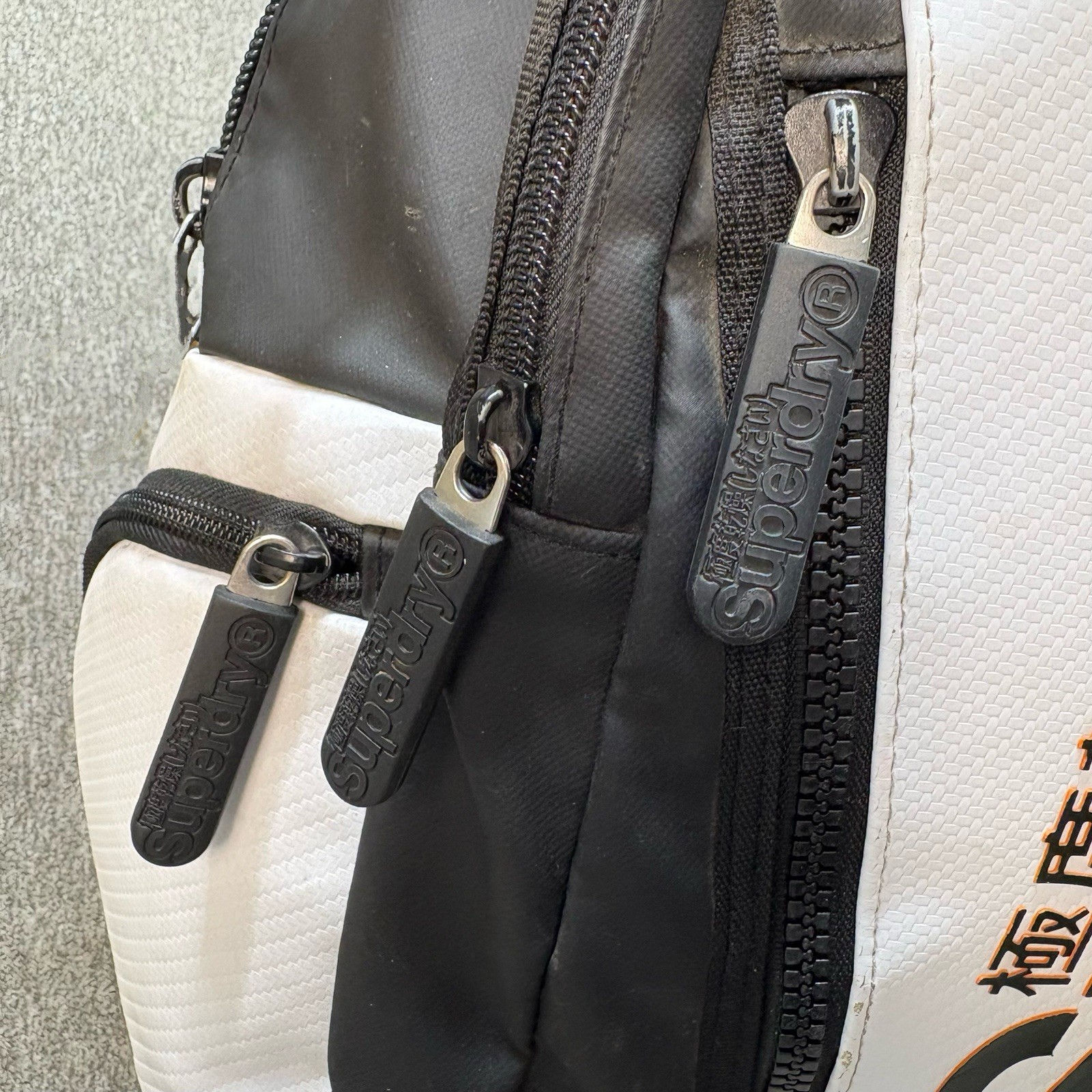 Superdry White Tarp Tech Backpack Travel Sport School Laptop Bag 21L Water Zip