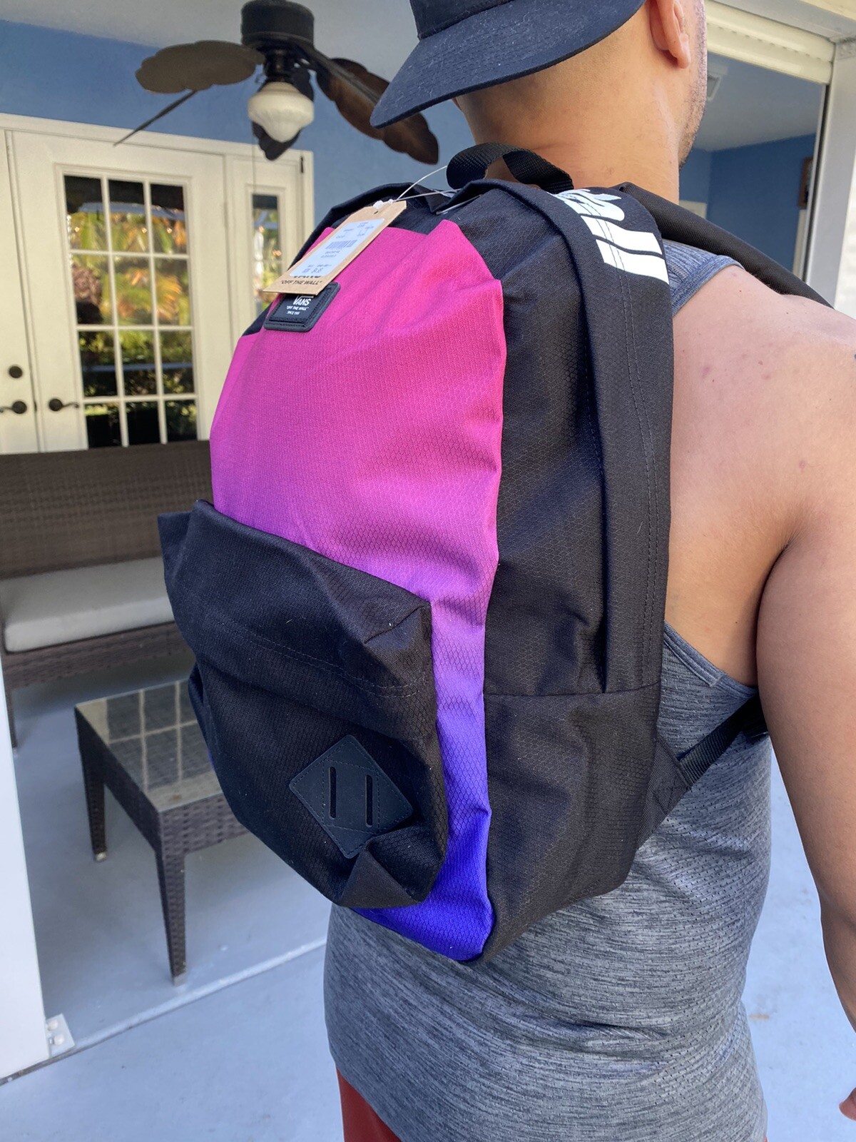 NWT VANS Off The Wall OLD SKOOL III HELIOTROPE BACKPACK Travel School Bag MULTI