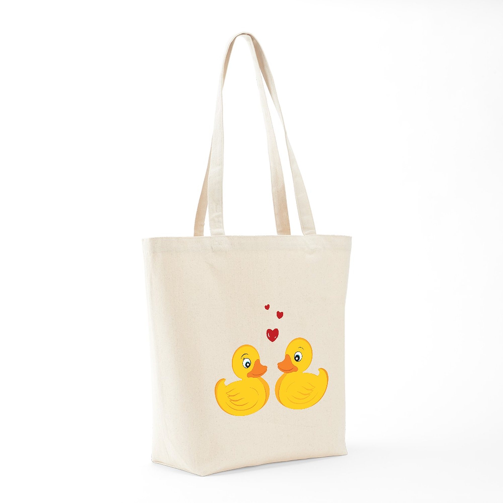 CafePress Love Ducks Natural Canvas Tote Bag, Cloth Shopping Bag (776385568)