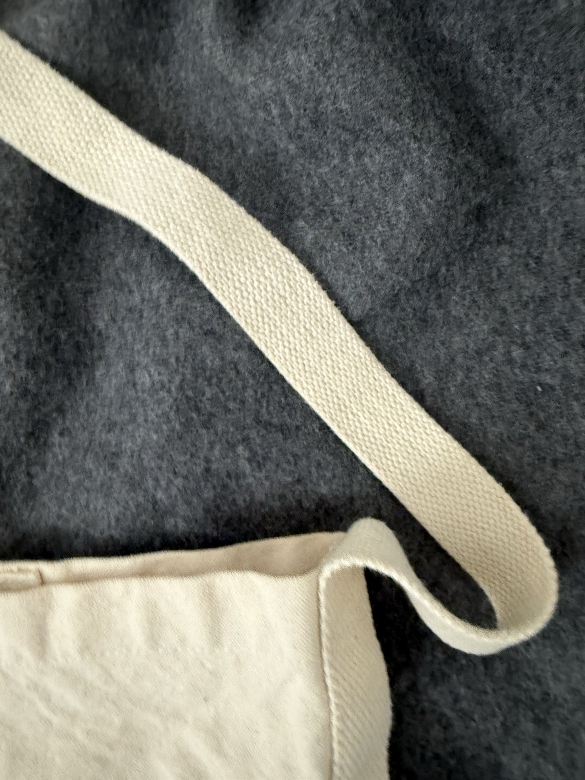 MUJI Canvas Shoulder Bag Large Off-White Cotton Crossbody Tote NWT Japan Exclusi