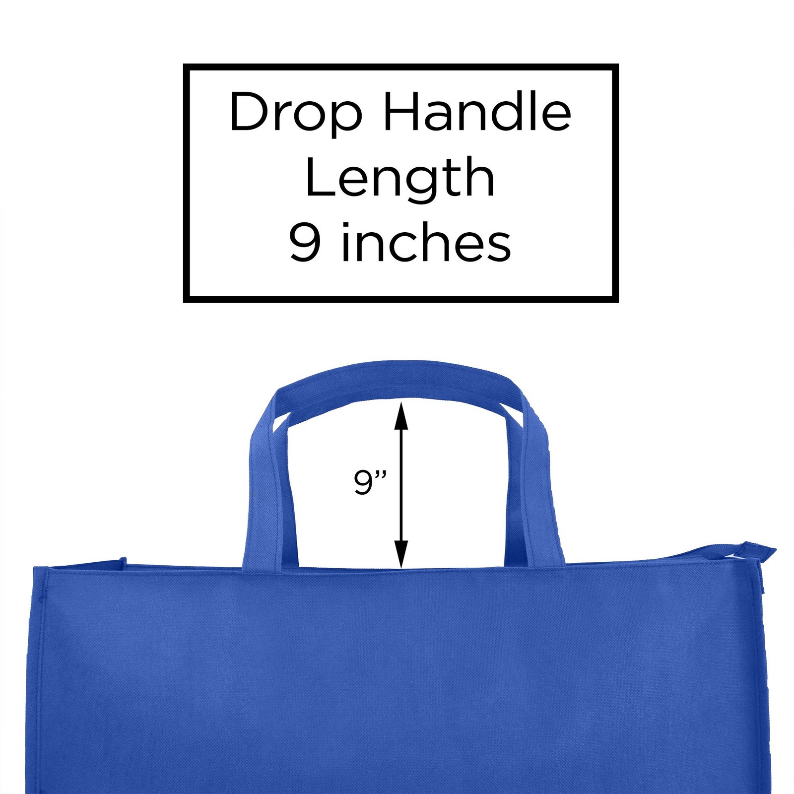 DALIX 20″ Extra Large Reuseable Shopping Grocery Tote X-Large, Royal Blue
