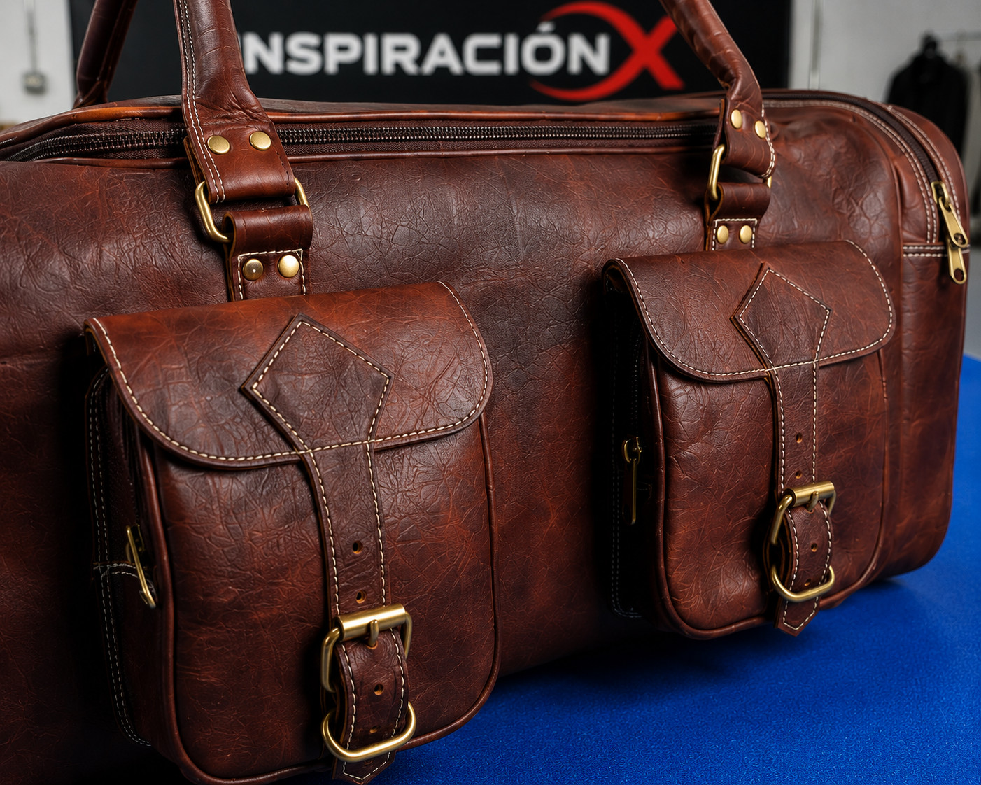 Premium Vintage Brown Leather Duffel Bag – Travel, Gym & Weekend Getaways Trave