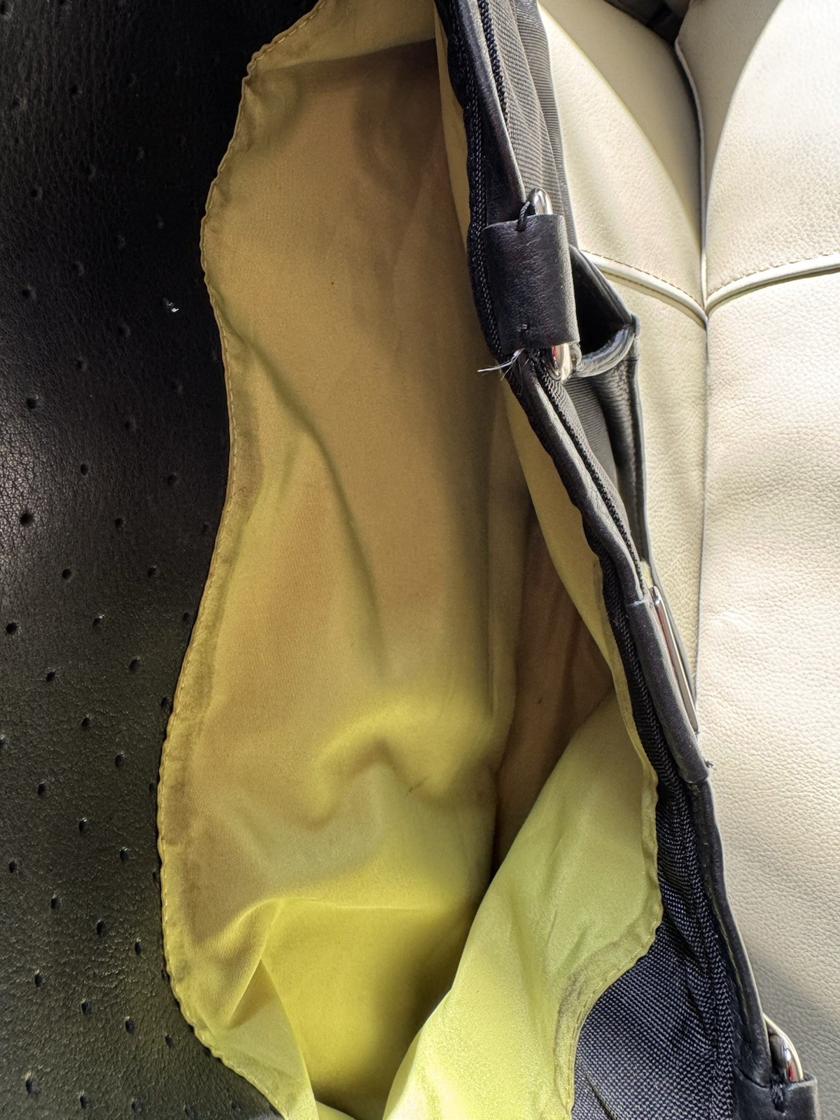 cole haan trinity Leather And Nylon Duffle Bag Vintage Dome Shaped : Clean