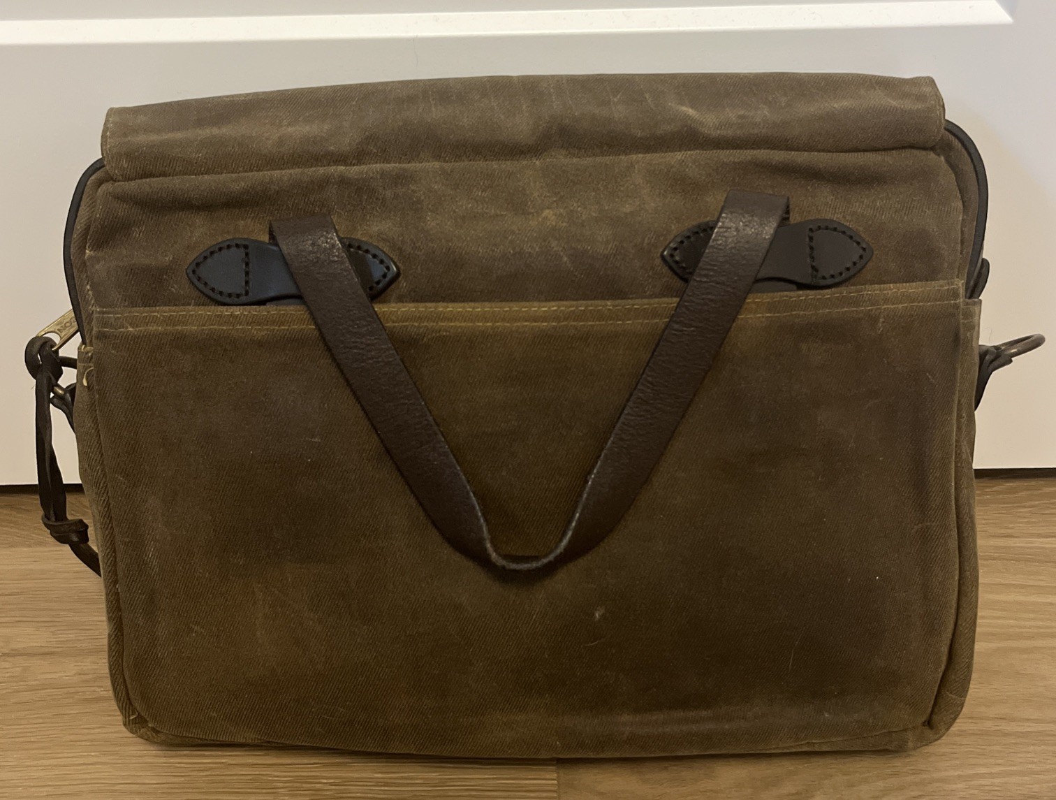 Filson Rugged Twill 256 Original Briefcase | Patina | MiUSA | Missing Strap