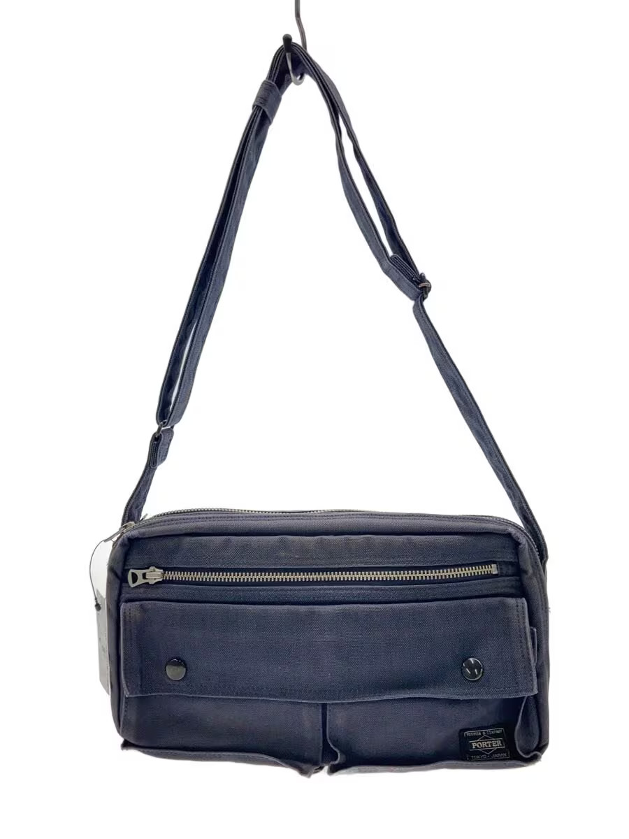 PORTER SMOKY Shoulder Bag, Cotton, Navy, 592-07627