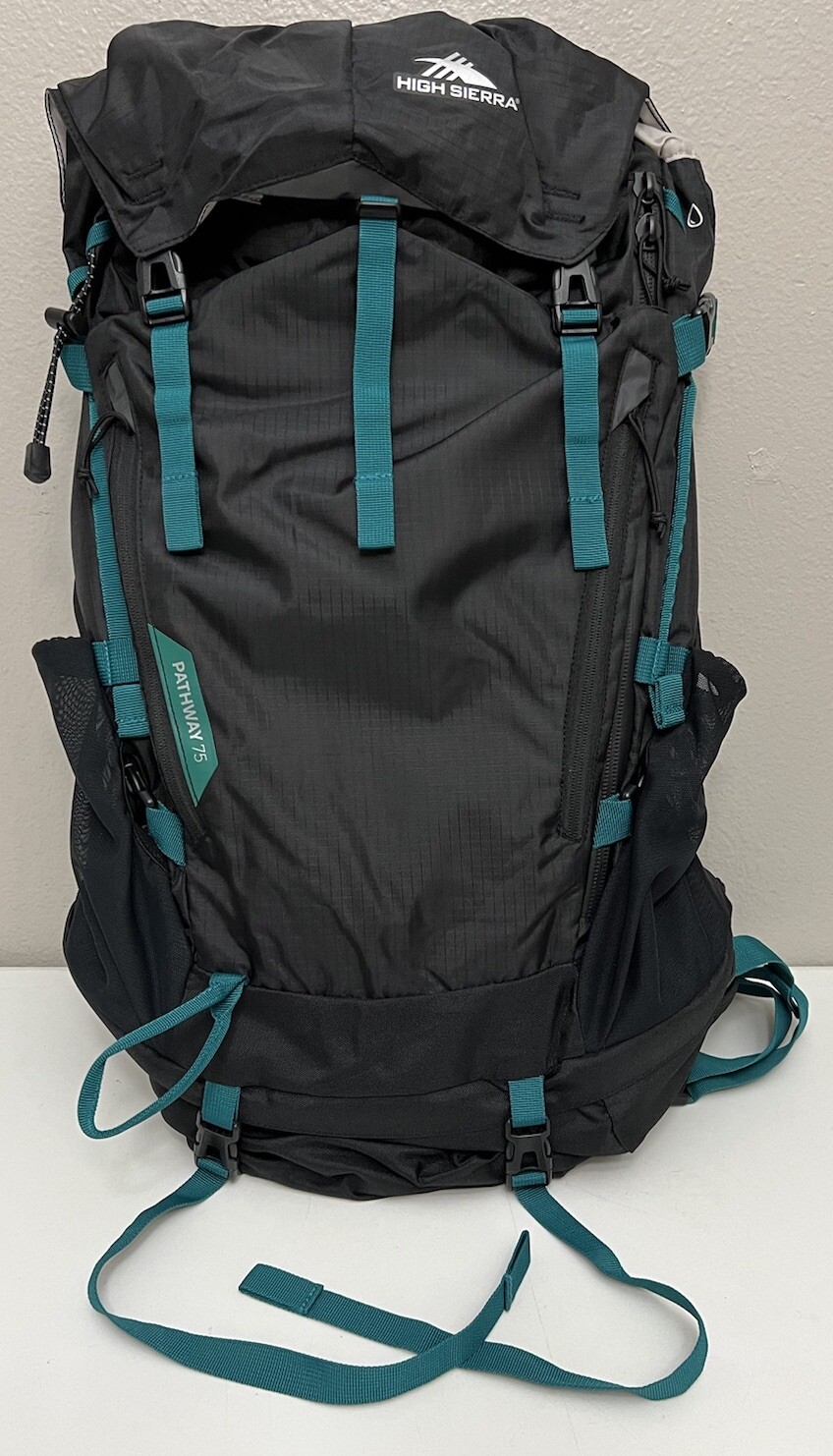 High Sierra Pathway 2.0 75L Hiking Backpack Bag With Hydration Storage Black New