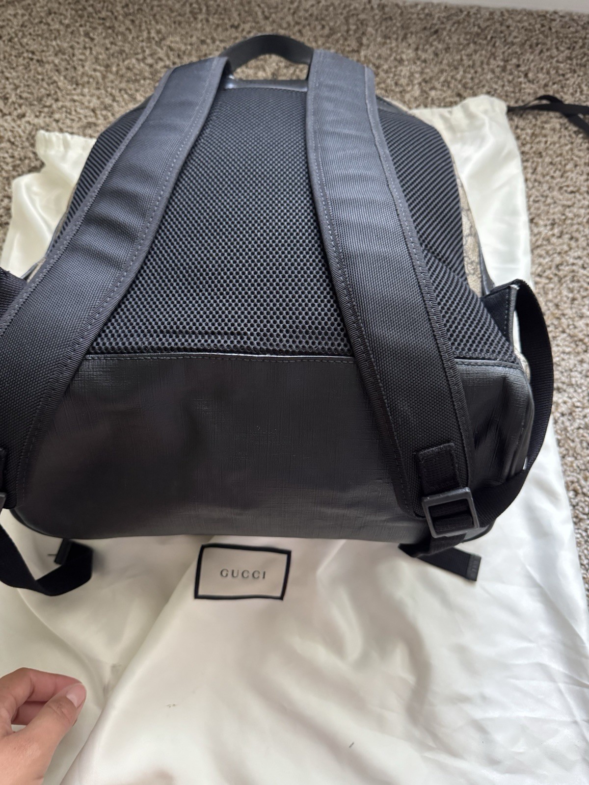 Gucci GG Supreme Canvas Backpack w/ Dust Bag