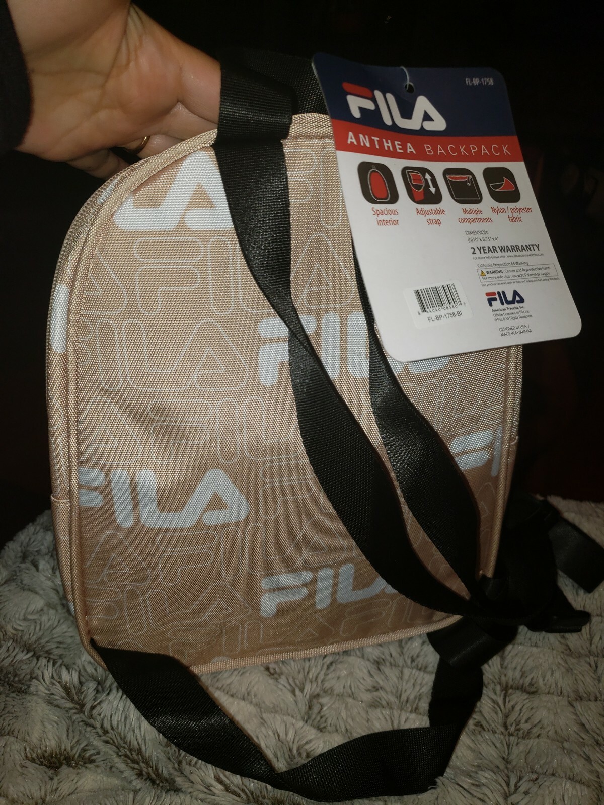 Fila Mini Anthea Backpack Rose Unisex Small Bag NEW!