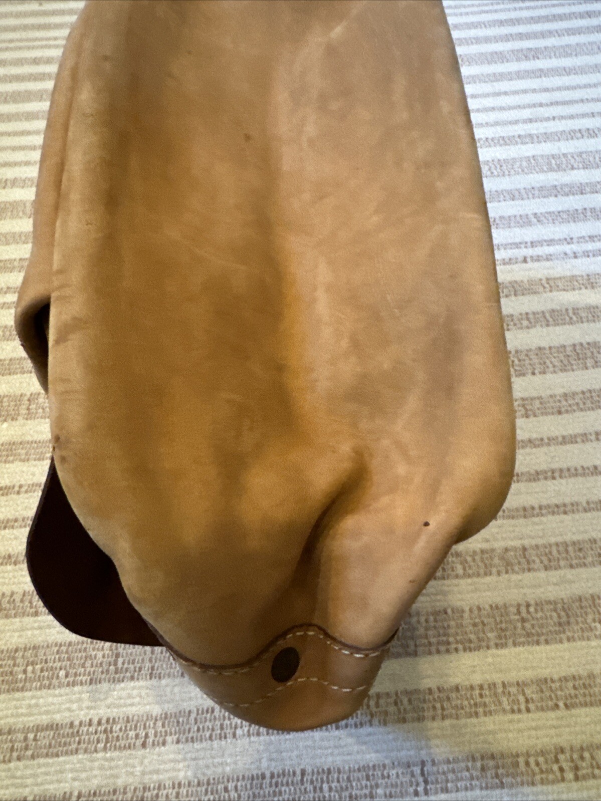 McGuire Nicholas Two Tone Leather Messenger Bag VGUC