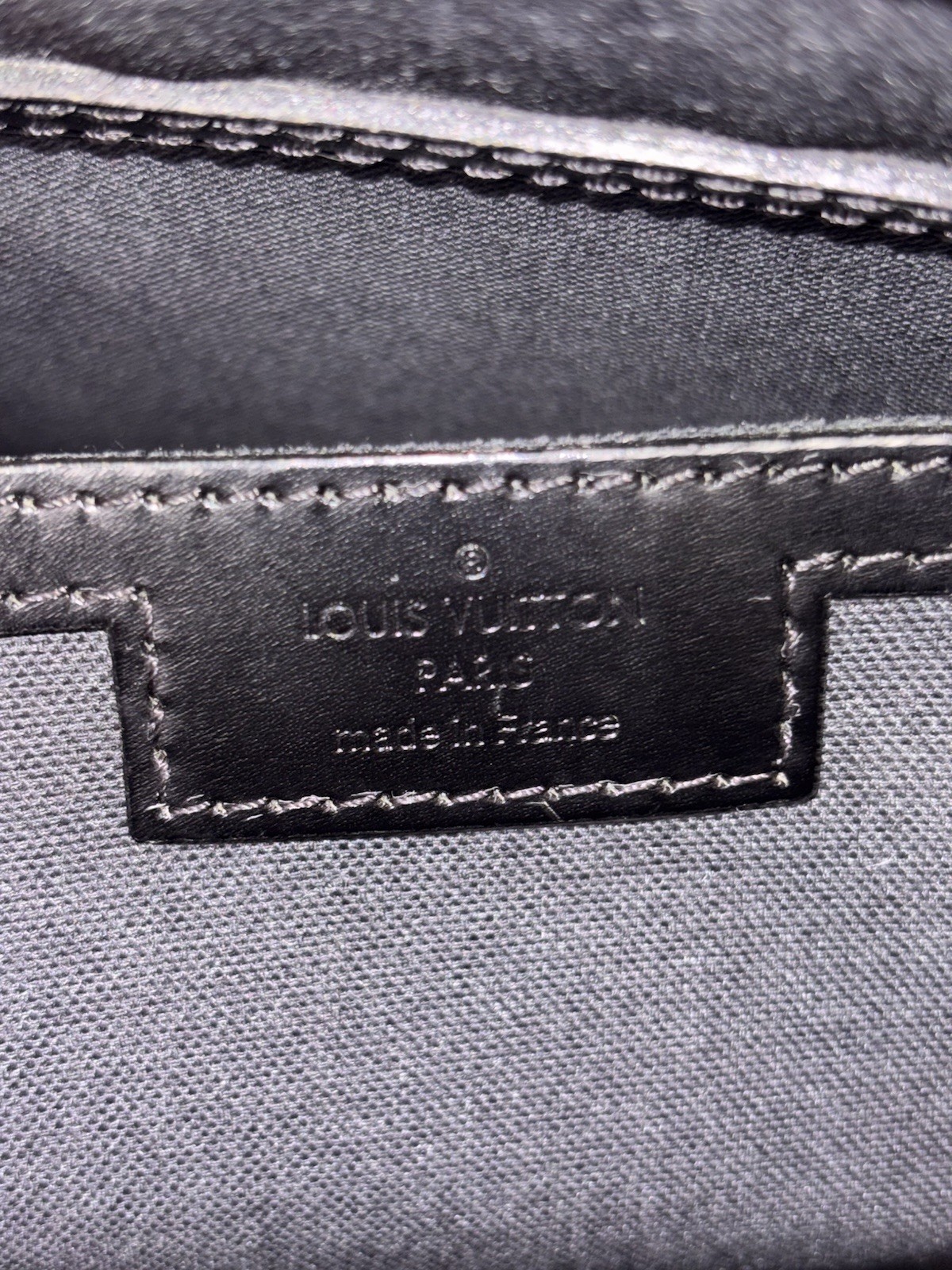 Louis Vuitton Tadao Tote PM Black Leather Damier Graphite