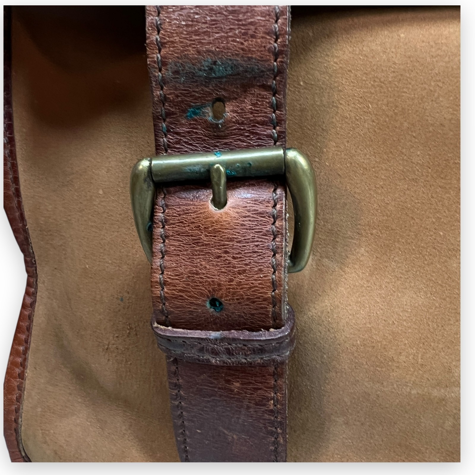 VTG Timberland Briefcase Men Tan Leathe USA Made Gorpcore Messenger Bag Heritage