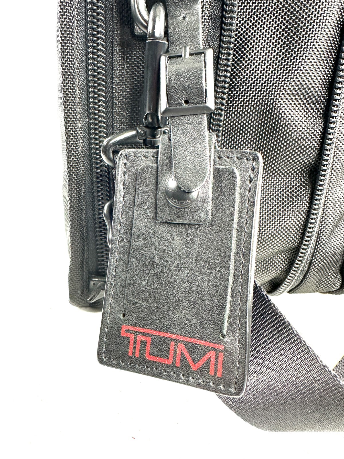 Tumi Black Ballistic Canvas Expandable Large Attaché Briefcase Laptop Bag Office