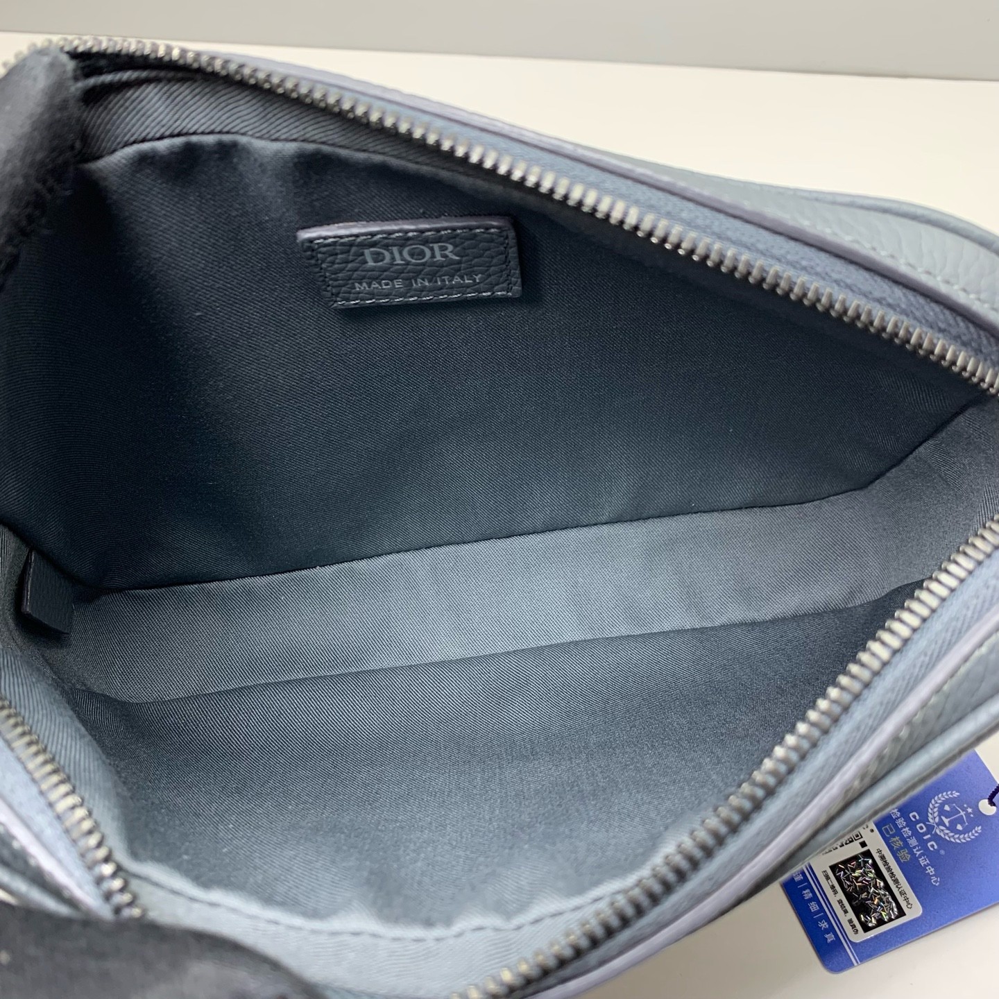 Dior Pre-Owned Authentic Crossbody Bag Dark Grey Free Shipping 23x16x6cm