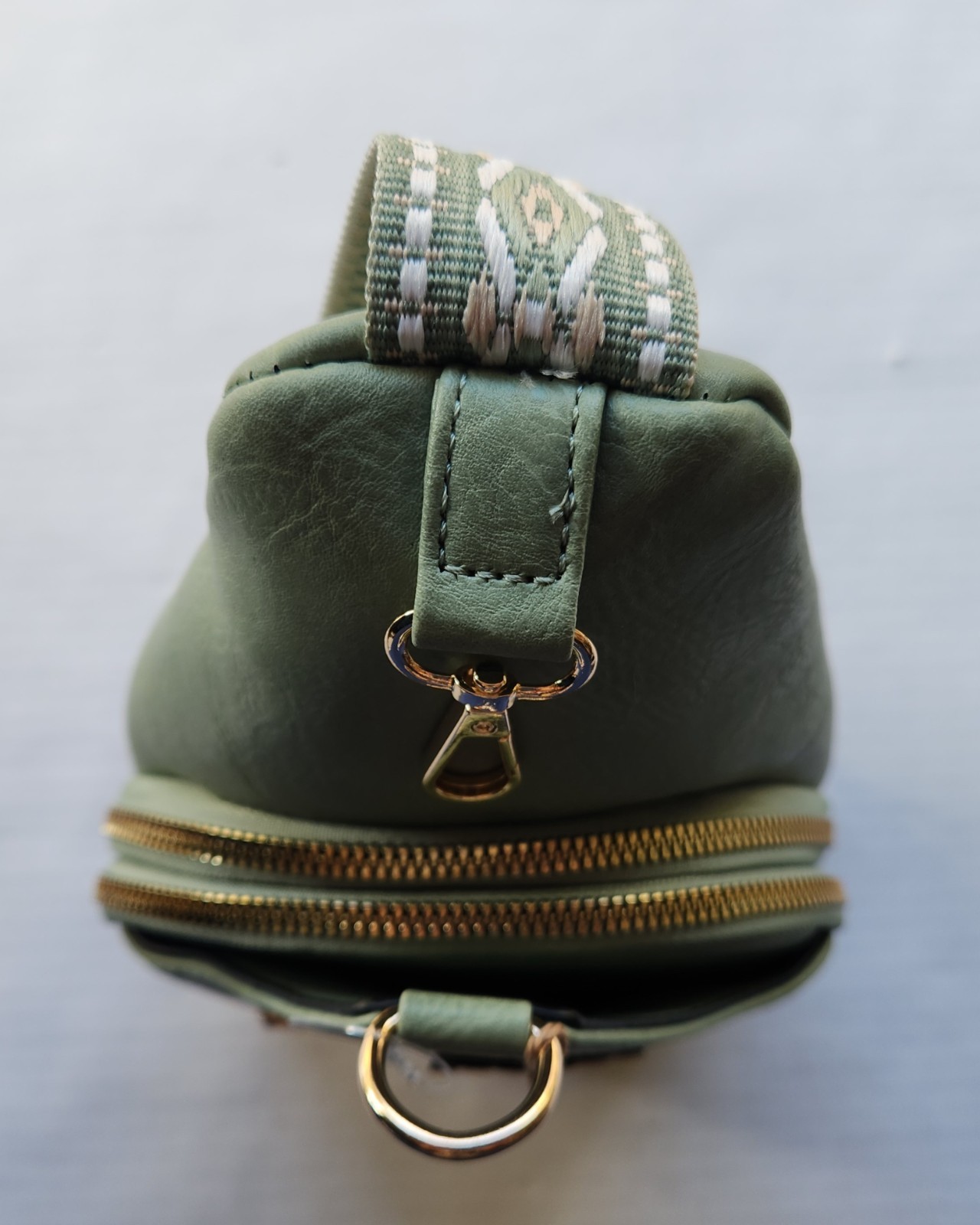 Sam & Hadley Western Light Olive Green Crossbody Sling Bag with Studded Accent
