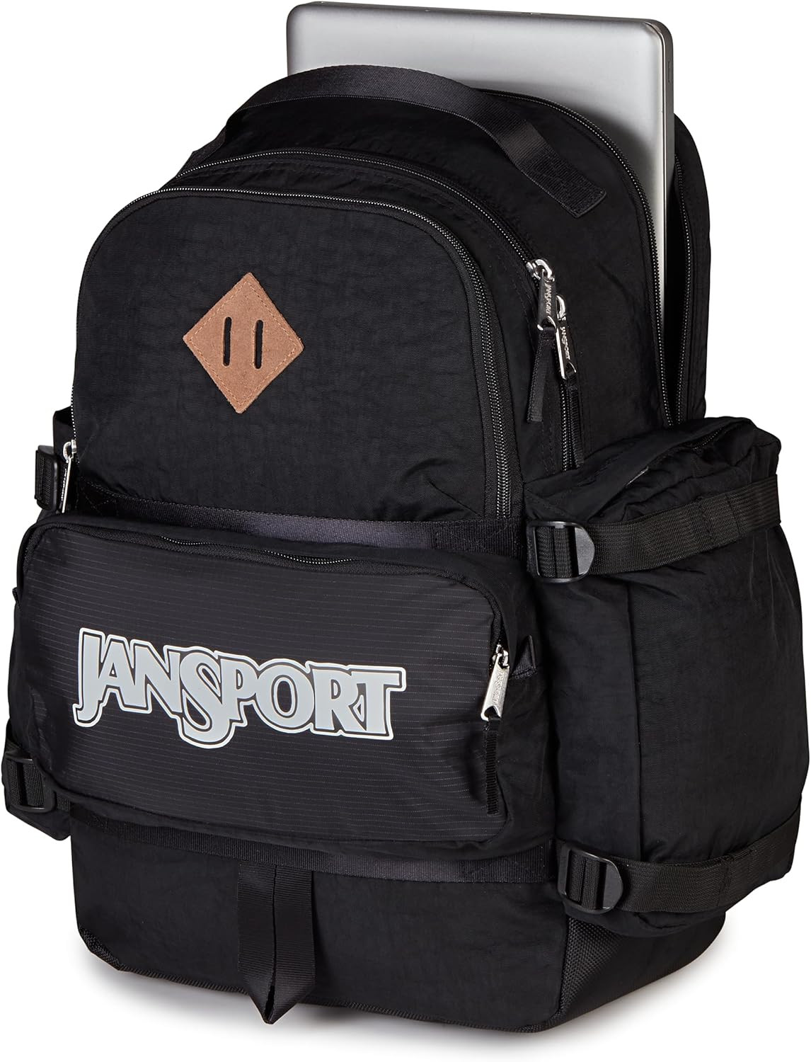 Seattle Pack: Sturdy Black Laptop Backpack with Water Bottle Pockets