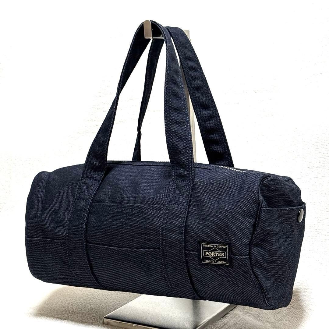 PORTER Smoky Mini Boston Bag Navy Denim Duffle Bag Yoshida Kaban Japan Unisex