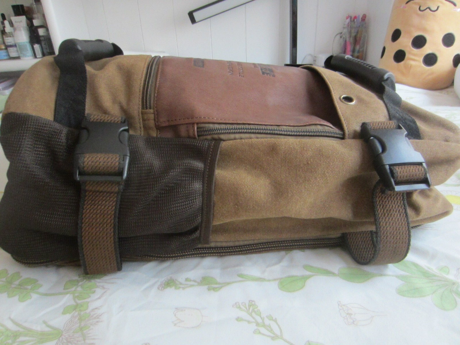KAUKKO Huge 19″ Men’s Backpack Canvas Travel Bag Shoulder Bag Multi-Function