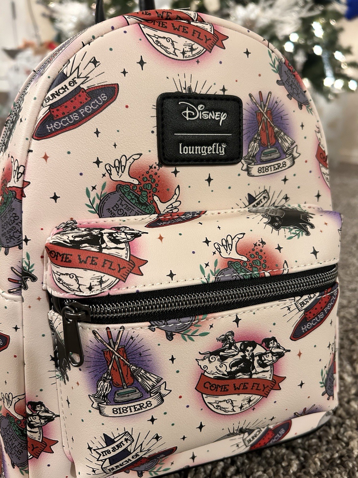 Loungefly Disney Hocus Pocus Tattoo Icons Mini Backpack Wallet Set