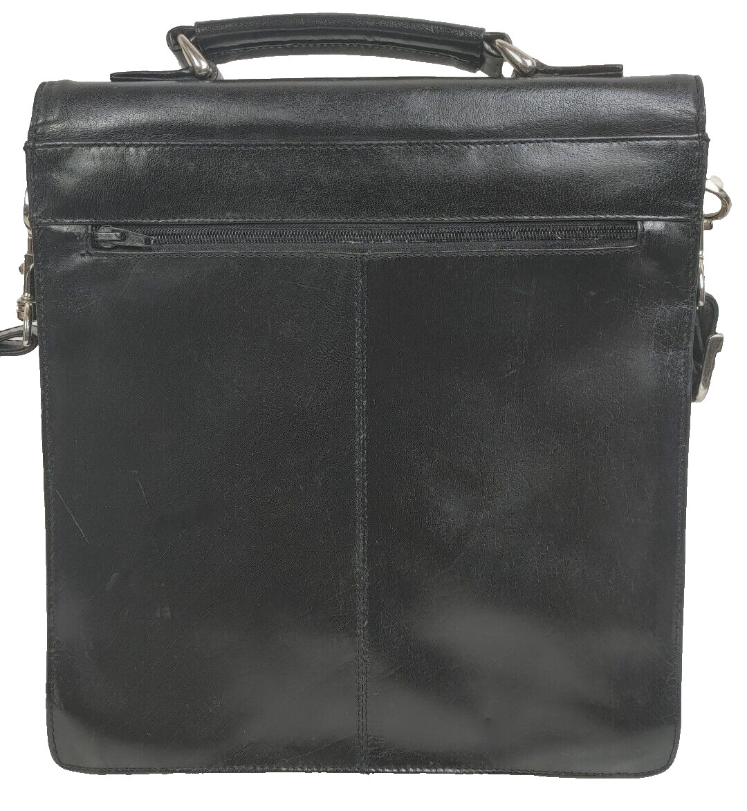 Dizengoff Men Genuine Leather Cross Body Shoulder Messenger Bag Small Black