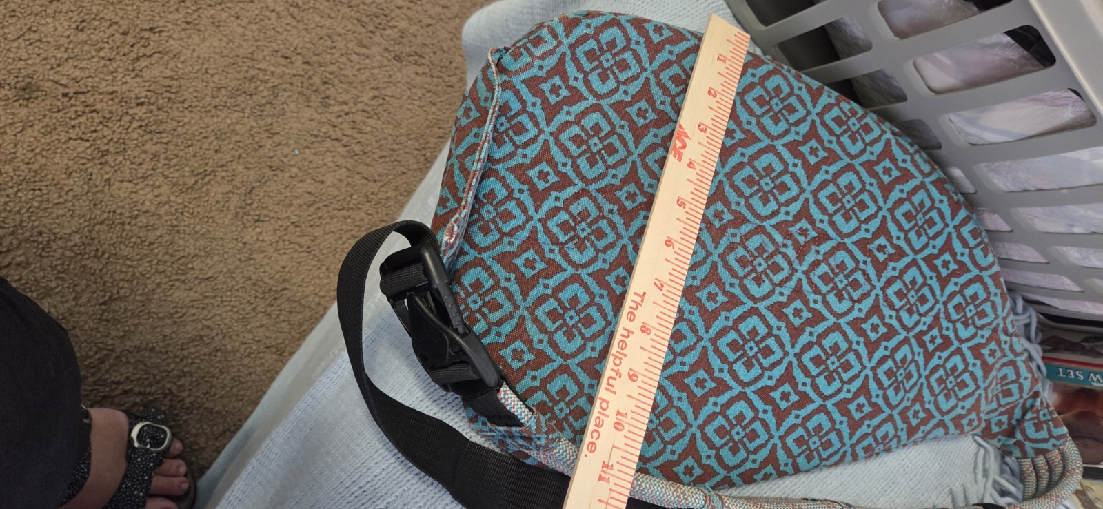 KAVU Sling Bag Backpack Crossbody Desert Mosaic Teal Brown Retird Travel Outdoor