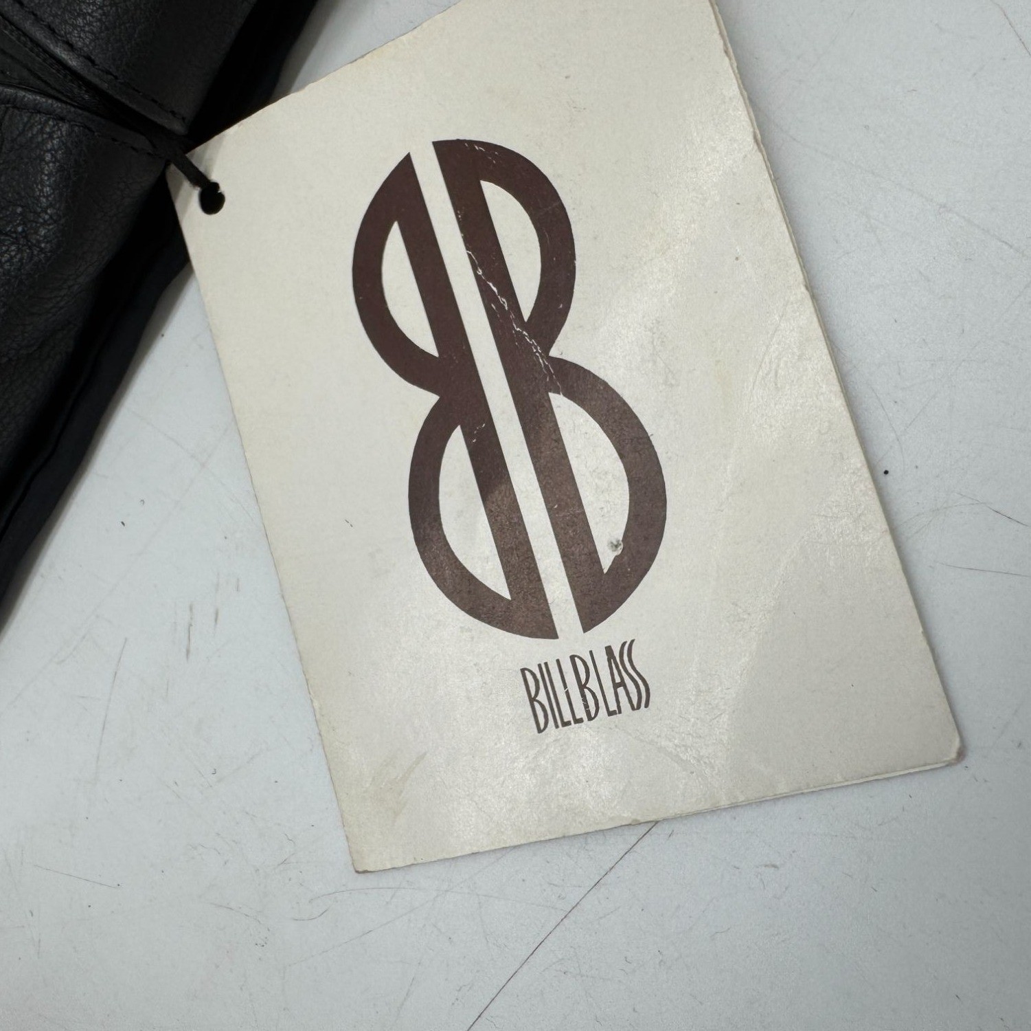 NWT Bill Blass Bomber Leather Collection Duffel Bag W/ Dustbag Black Travel
