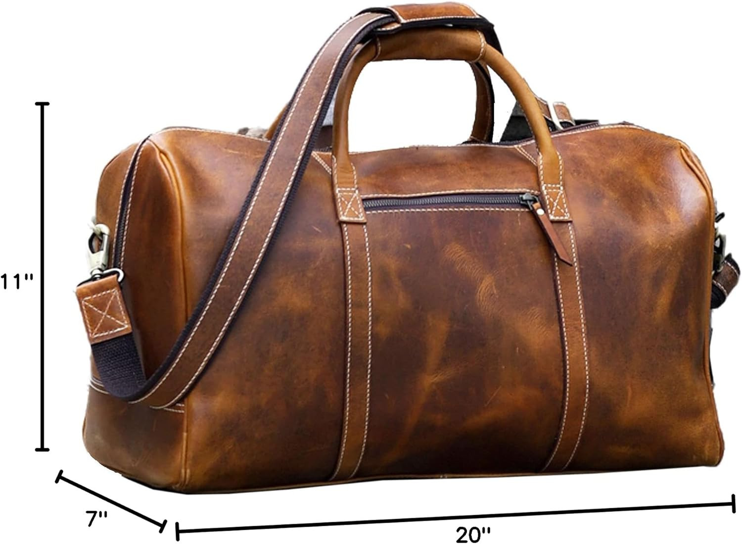 Chic Leather Duffle Bag for Travel & Gym – Unisex Style